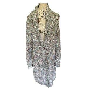 Christopher & Banks Pastel Longline Shawl Collar Cardigan Sweater XL NWT Autumn